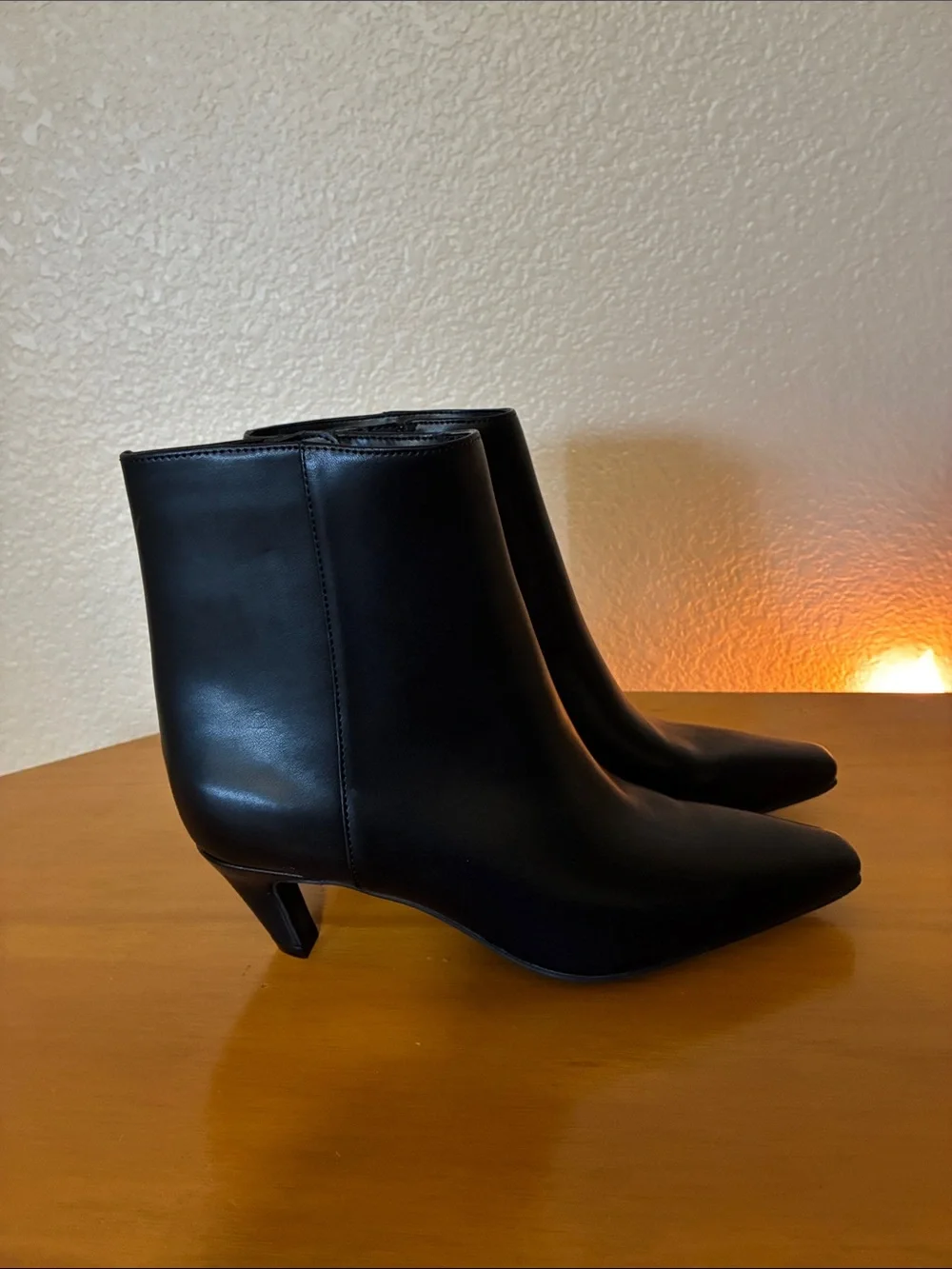INC International brand new Concepts Black pointed Toe Ankle Boots/ 2inch heel
